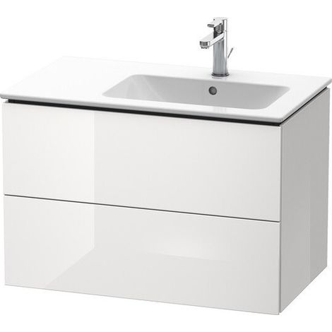 L-CUBE mobile lavabo 550x820x481m con illuminazione re noce scuro
