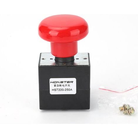 Interrupteur de coupure d'alimentation CC 250 A pour l'alimentation de secours des chariots élévateurs, excavatrices, chargeuses, machines industrielles, etc. (250 A) (1/4)