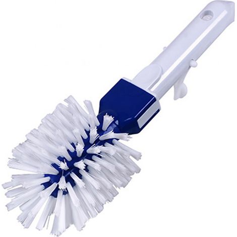 Kit de nettoyage de piscine comprenant une épuisette, une brosse éponge, une brosse de nettoyage manuelle et des gants. (1/5)