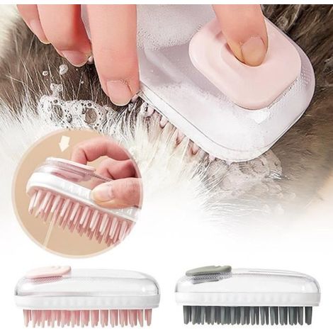 Brosse de bain moussante en silicone pour animaux de compagnie, chien, chat, livres de massage, gel douche, fournitures (1/4)