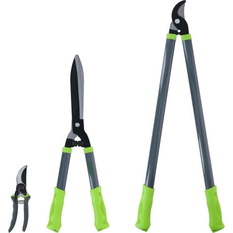 Set de Sécateurs Set Combiné de Taille - 3 Pièces - Sécateurs - Coupe-Haies (1/3)