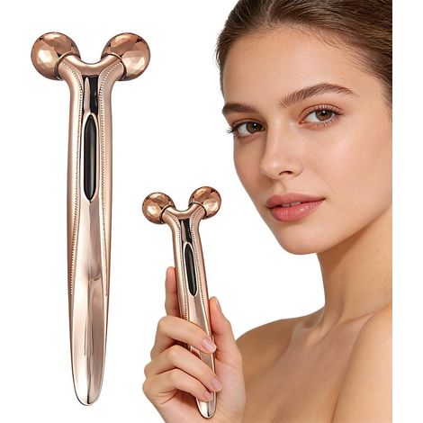 Appareil de Massage du Visage 3D, 1 Pcs Rouleau de Massage Rotatif à 360°, Visage Levage Raffermissement, pour Lifting du Visage, Modelage, Raffermissement, Anti-rides (1/5)