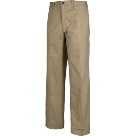 Pantalón tipo Chino en tejido elástico de algodón WORKTEAM B1422 52 Beige