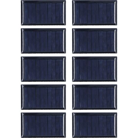 10 pcs Petite Cellule Solaire Résistant Aux Intempéries DIY Module De Panneau Solaire pour Projets Scientifiques Jouet Lumière 0.15 W 5 V (1/4)