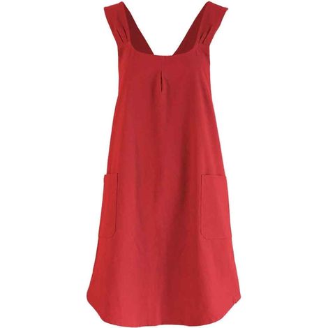Tablier Cuisine - Lin Mélange Coton 80/20 - Bretelles Croisées Dos Sans Attache - Poche Latérale - Unisexe - Taille Unique