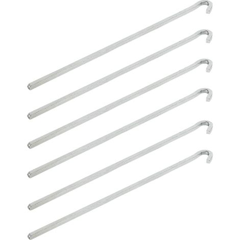 Rock peg 30cm metal square 6 pieces in polybag (1/4)