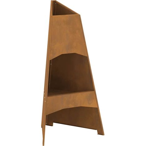 Braise Marron 50 x 50 x 95 cm Acier CFW741961 (1/5)