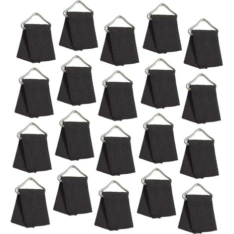 30 piezas de aros metálicos triangulares para trampolín, accesorios de repuesto resistentes, fijación robusta para la red del trampolín (1/5)