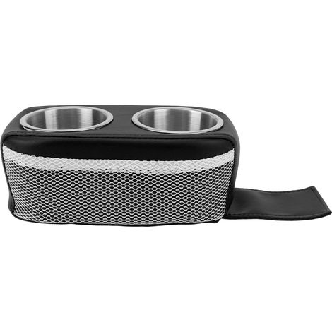 Ortviai Porte-gobelets double pour ponton, acier inoxydable, noir, universel bateau, yacht, camping-car et voiture (1/5)