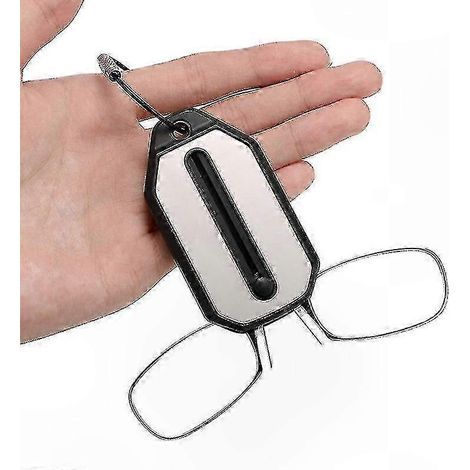 Lunettes de lecture à pince nez portable avec étui, design Thinoptics, monture compacte et légère pour accroche-clés (1/5)