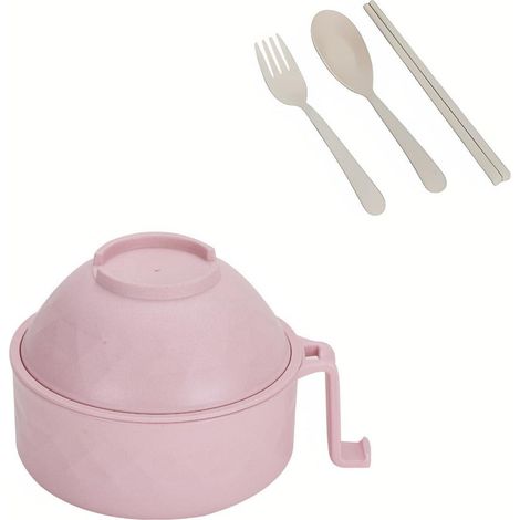 Ensemble de bols à ramen pour micro-ondes avec baguettes roses (1/5)