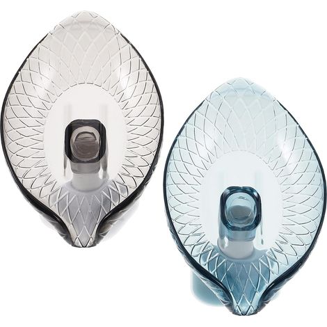 Contained Leaf Shaped Suction Cup Soap Dish Draining Holder (1/5)