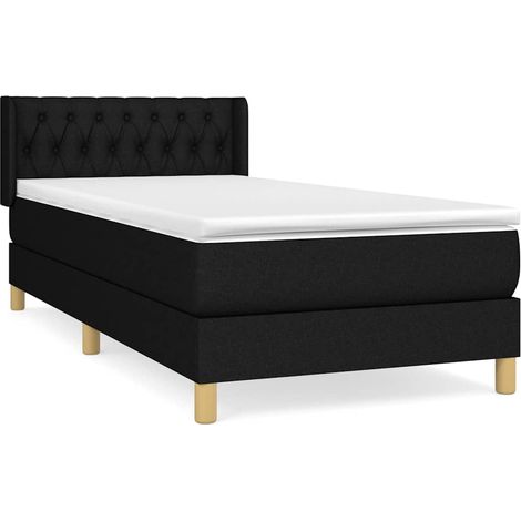 Maison Exclusive - Giroletto a Molle con Materasso Nero 90x200 cm in Tessuto (1/5)
