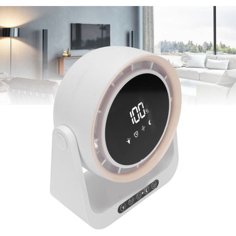 Ventilador de pared LED USB multifuncional de 6 pulgadas, batería de 4000 mAh, carcasa de ABS negro, inclinable, control remoto, 5 velocidades, temporizador, luz nocturna, 735 g (1/5)