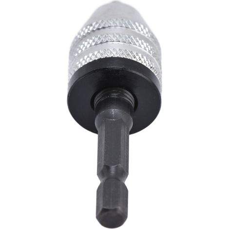 Mandrin auto-serrant pour perceuse, adaptateur à douilles 1/4", mâchoires 3, argenté 0.3-6.5mm (1/5)