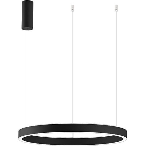Lustre moderne gea luce criseide s 1p noir led aluminium double émission suspension