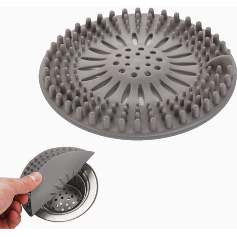 Silikon-Abflussschutz, Küchenspülensieb mit Saugnapf, Badewannen-Abflussfilter, Küchen- und Badezimmer-Spülbeckenfilter (1/4)