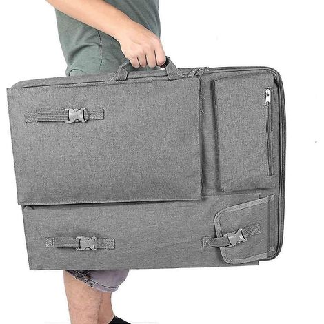 Sac d'artiste, sac de croquis de voyage, grand sac pour planche à dessin, planche à dessin multifonctionnelle 4K, sac à dessin étanche, étui de transport pour matériel d'art, bandoulière avec boucle ( (1/5)