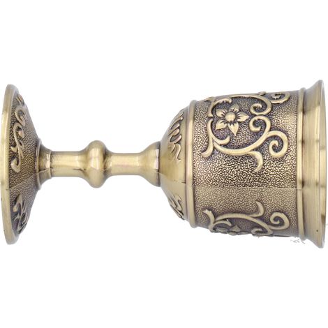 Coupe en bronze vintage pour whisky, gobelet gravé style royal pour cérémonies et événements festifs (1/5)