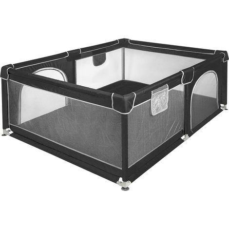 Skecten Parc Bébé, 120x160 cm,grand parc pour enfant en bas âge, pour la maison, Noir (1/5)