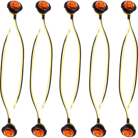 CALLARON 10pièces Lot de Feux Gabarit LED Jaunes Étanches pour (1/5)