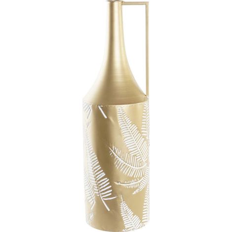 Vase métal doré feuilles exotiques style tropical élégant - doré feuille tropicale crème (1/3)
