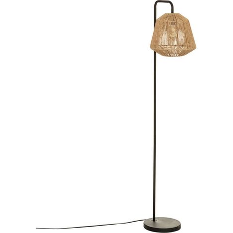 Atmosphera – Lampadaire droit Jily naturel 150 cm – Abat-jour en corde – Douille E27 – Puissance 40W – Pour intérieur moderne (1/5)
