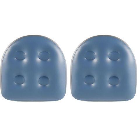 Lot de 2 Coussin De Bain Gonflable PVC, Tapis Antidérapant, Soutien Dorsal Relaxant, Pour Salle De Bain Et Spa