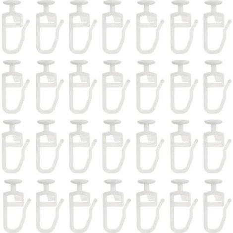 Filiyano-Lot de 200 tringles à rideaux avec rails principaux pliables de 8,3 mm et crochets pour rideaux en Y (1/5)