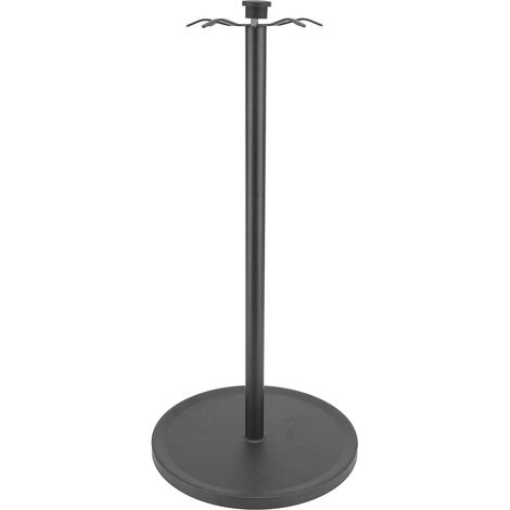 Porte-ustensiles de cuisine rotatif en aluminium acier avec 8 crochets, organisateur rangement suspendu pour plan de travail cuillères spatules (1/5)