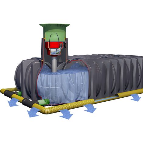 PLATIN XL Flachtank 15000 L DN160 Versickerung