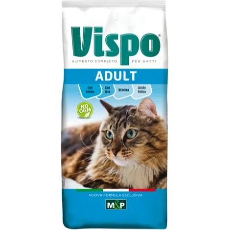 Crocchette gatti adulti Vispo Mignini &amp Petrini tonno riso sacco 1,5kg 20kg - 20 Kg