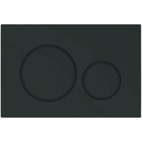 Plaque de commande WC Sigma 20 – Noir Mat – Matériau synthétique durable – Montage sans outil – Gestion efficace de l'eau-Chrom (1/5)