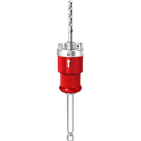 Adaptateur de scie cloche à changement rapide, autobloquant, queue hexagonale 10 mm – Rallonge pour carottage et dénudage de tuyaux (1/5)