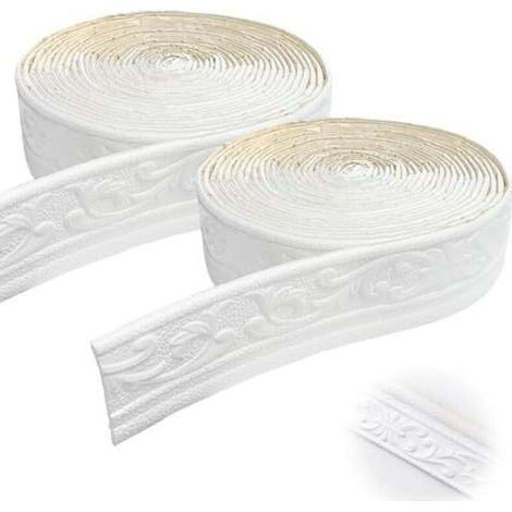 Moulures décoratives autocollantes pour papier peint, 10 mètres de moulures d'angle pour couloirs, plafonds et angles (1/5)