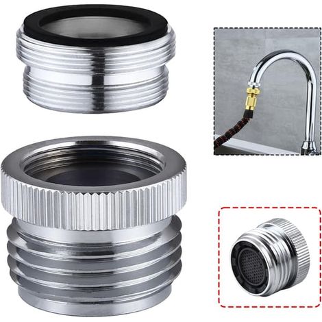 Adaptateur de robinet avec aérateur, adaptateur robinet d'évier vers tuyau d'arrosage, adaptateur robinet de cuisine et de salle de bain vers tuyau d'arrosage, raccordement tuyau à évier, M24 (1/5)