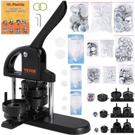 Kit per Fustellatrice Manuale di Badge Spillo Bottoni Diametro 25 (1/5)