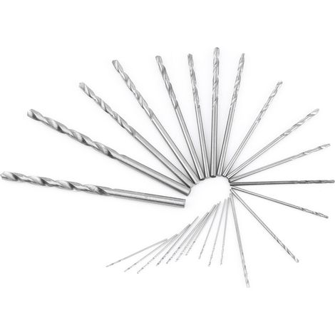 Perceuse à main à mandrin avec plage de serrage de 0,3 à 3,6 mm et 25 forets HSS pour le perçage du bois (1/5)