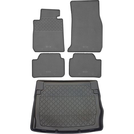 BMW 1er F20/F21 Schrägheck (3/5-Türer) von 10.2011–06.2019 / 09.2012–06.2019 SET – Gummifußmatten + Kofferraummatte