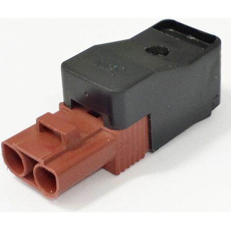 Connecteur Épine Femelle 2 Voies Brun avec Protection Et Base