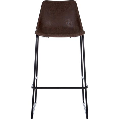 Interiors by Premier Elevated And Comfortable Mocha Bar Stool With Black Legs, Sleek Design Kitchen Stool, Contemporary Bar Stool (1/5)