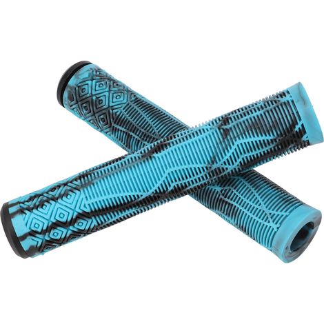 Poignée de Vélo VTT Antidérapante 22.2mm en TPE - Revêtement de Guidon Confortable Bleu et Noir avec Embouts (1/5)
