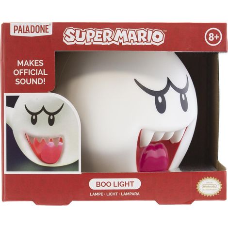 Boo Lampe weiß 12 cm mit offiziellem Super Mario
