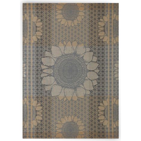 Küchenhandtuch mit Sonnenblumenmuster, 50 x 70 cm, Zwoltex, Ziegengrau (1/4)
