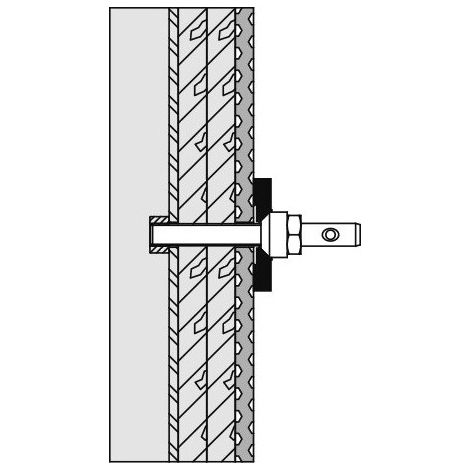 Material de fijación Hewi 801/085 1 s respaldo de construcción ligera con integr. Acero