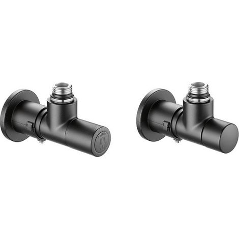 Heizkörperventil, Durchgangsform High style Mattschwarz Caleffi 400103 matt-schwarz