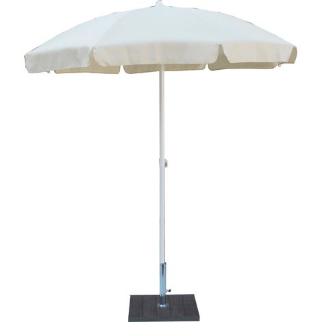 Ombrellone da Giardino Ø2 m Palo Ø33 mm in Acciaio Maffei Novara Ecrù (1/4)