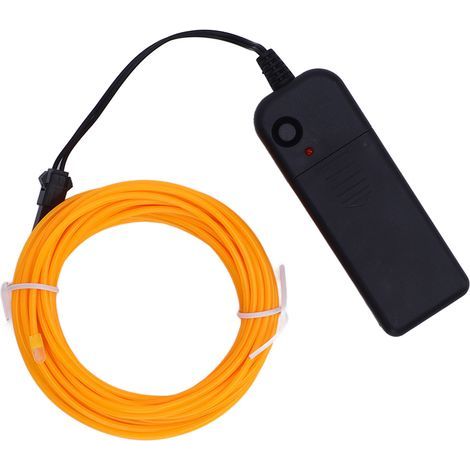 EL Wire Orange 16,4 pieds 5 m câble flexible 4 modes découpable à 360° pour fête, festival, bar (1/5)