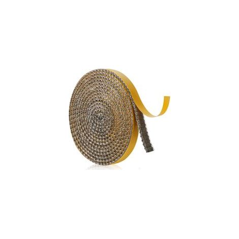 Joint d'Étanchéité en Fibre de Verre, 10mm x 2m x 2mm Autocollant Ruban d'Étanchéité pour Cheminée Joint Tressé pour Insert et Poêle pour Cheminées Porte de Poêle à Bois (Gris)