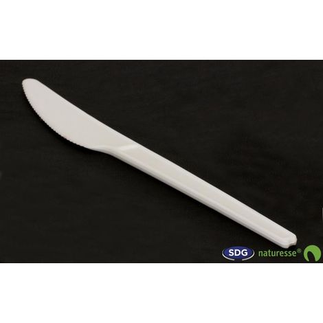 Couteau jetable 17 cm en PLA - 1000 pièces - Ecobioshopping